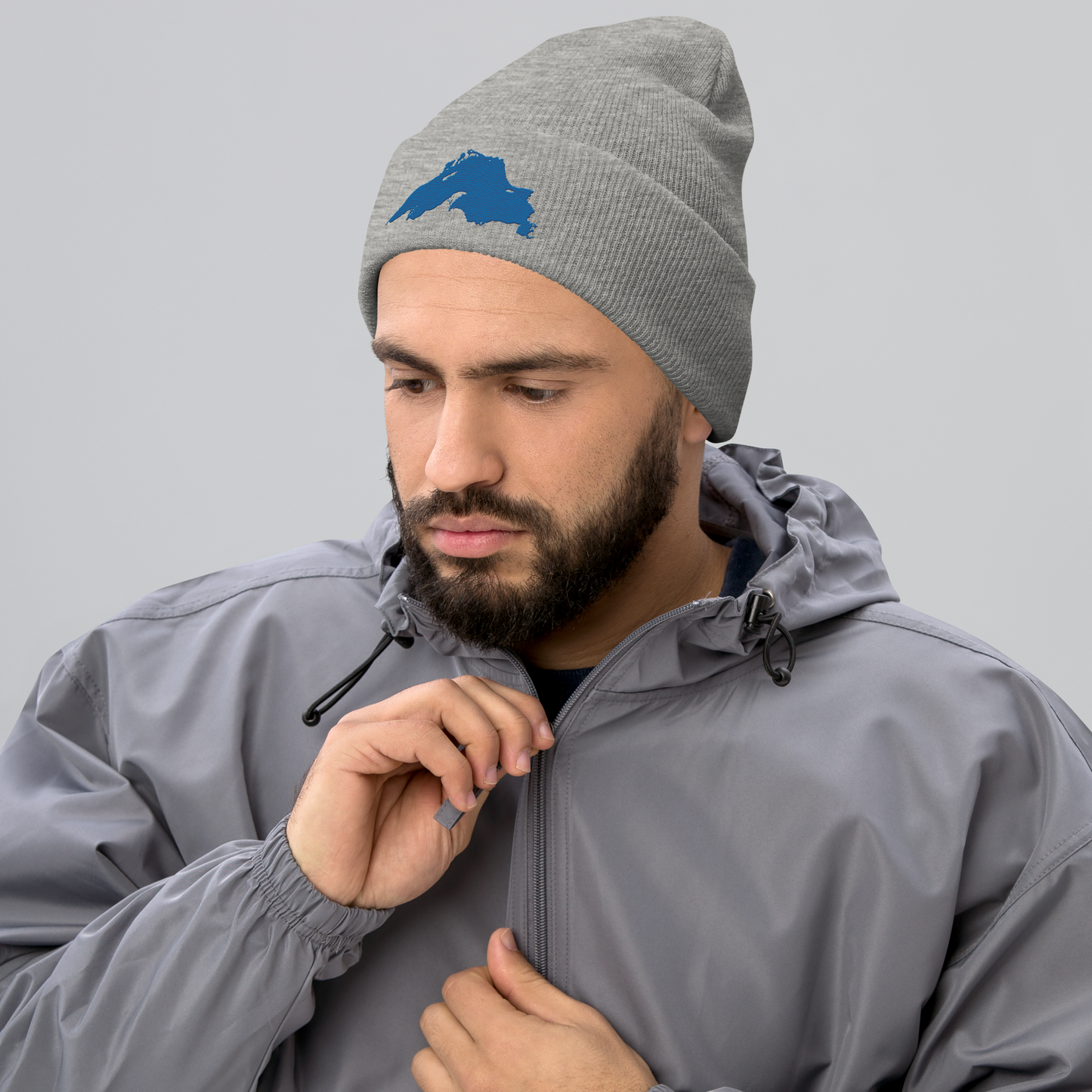 Lake Superior Cuffed Beanie | Azure