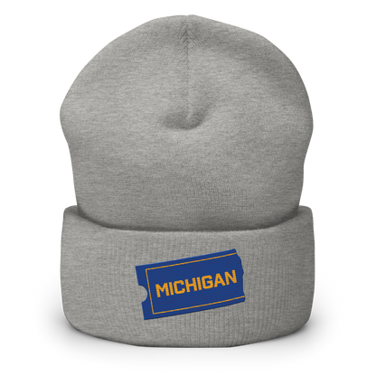 'Michigan' Cuffed Beanie | Video Rental Parody