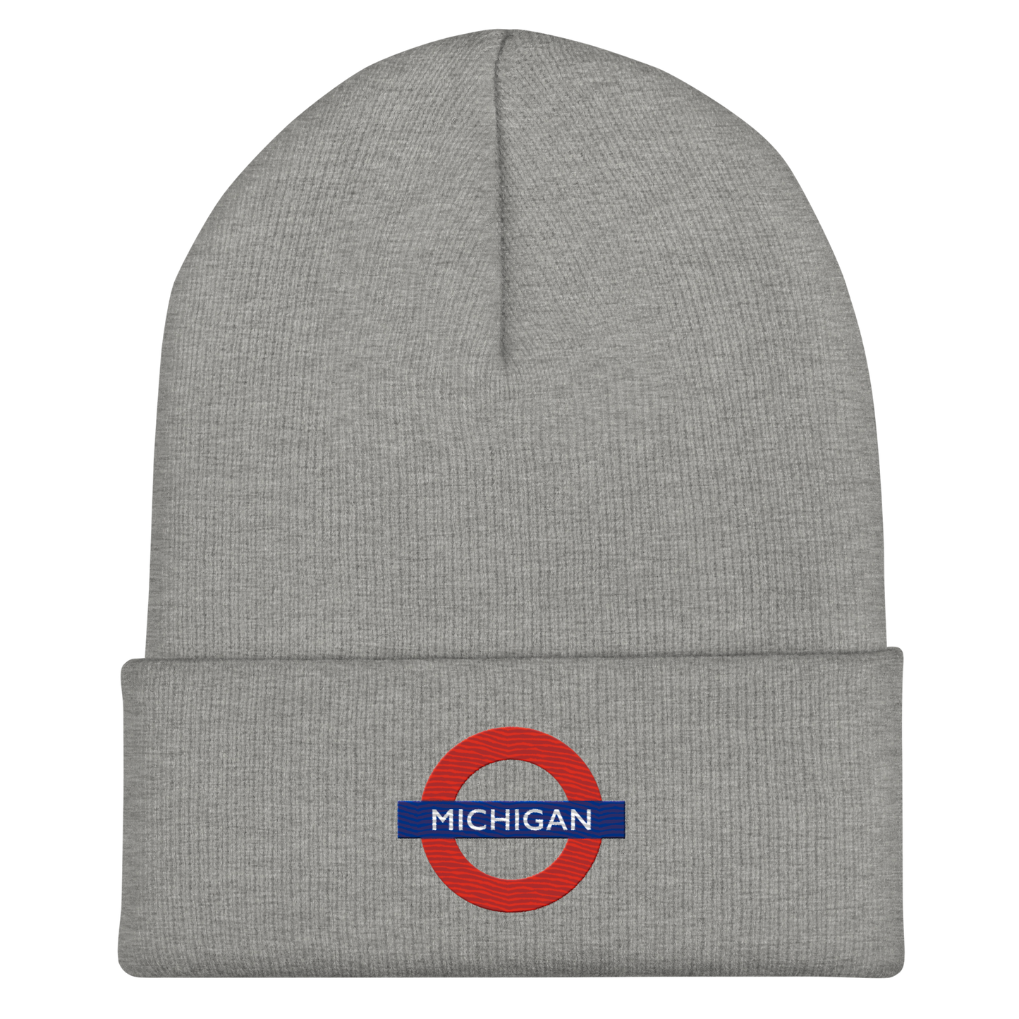 'Michigan' Cuffed Beanie | London Tube Parody