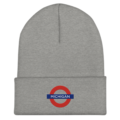 'Michigan' Cuffed Beanie | London Tube Parody