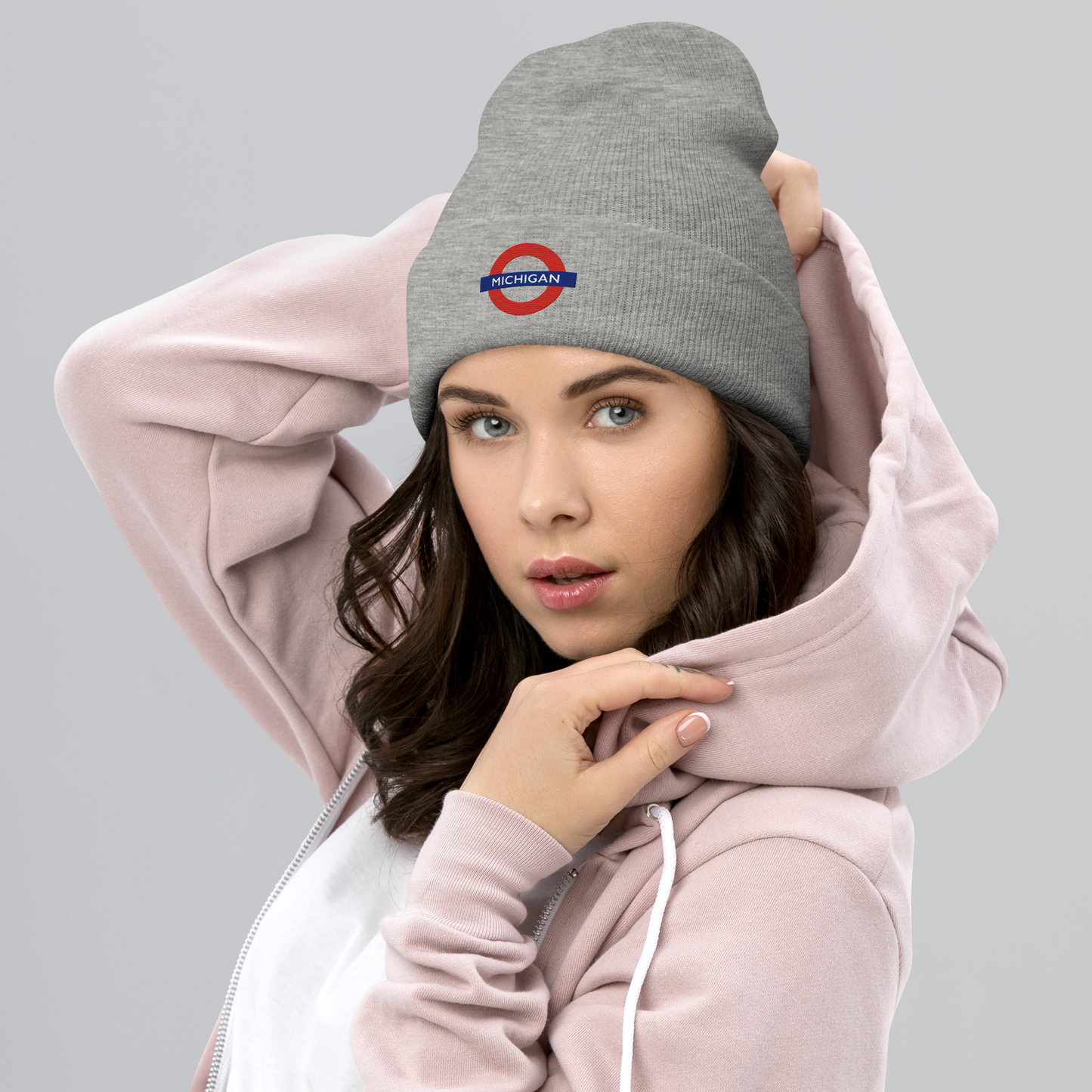 'Michigan' Cuffed Beanie | London Tube Parody