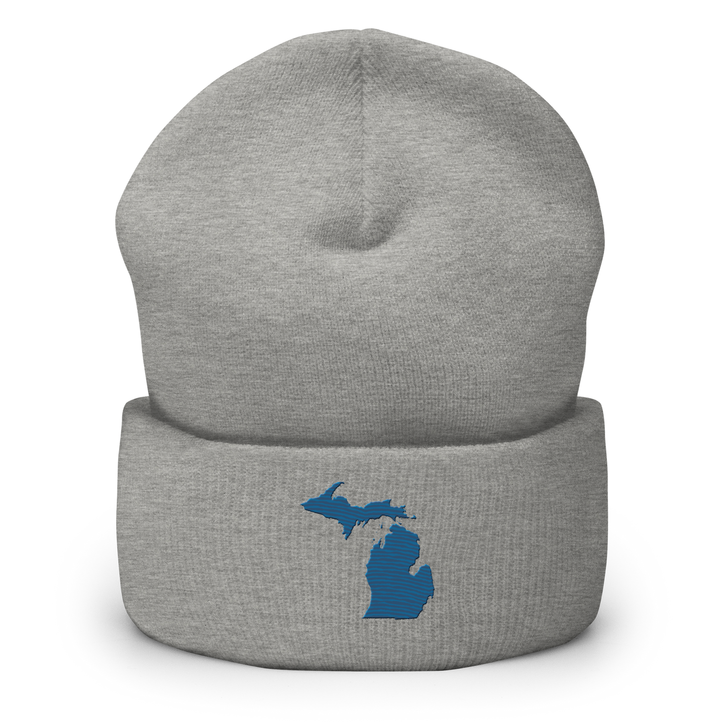 Michigan Cuffed Beanie | Blueberry Outline