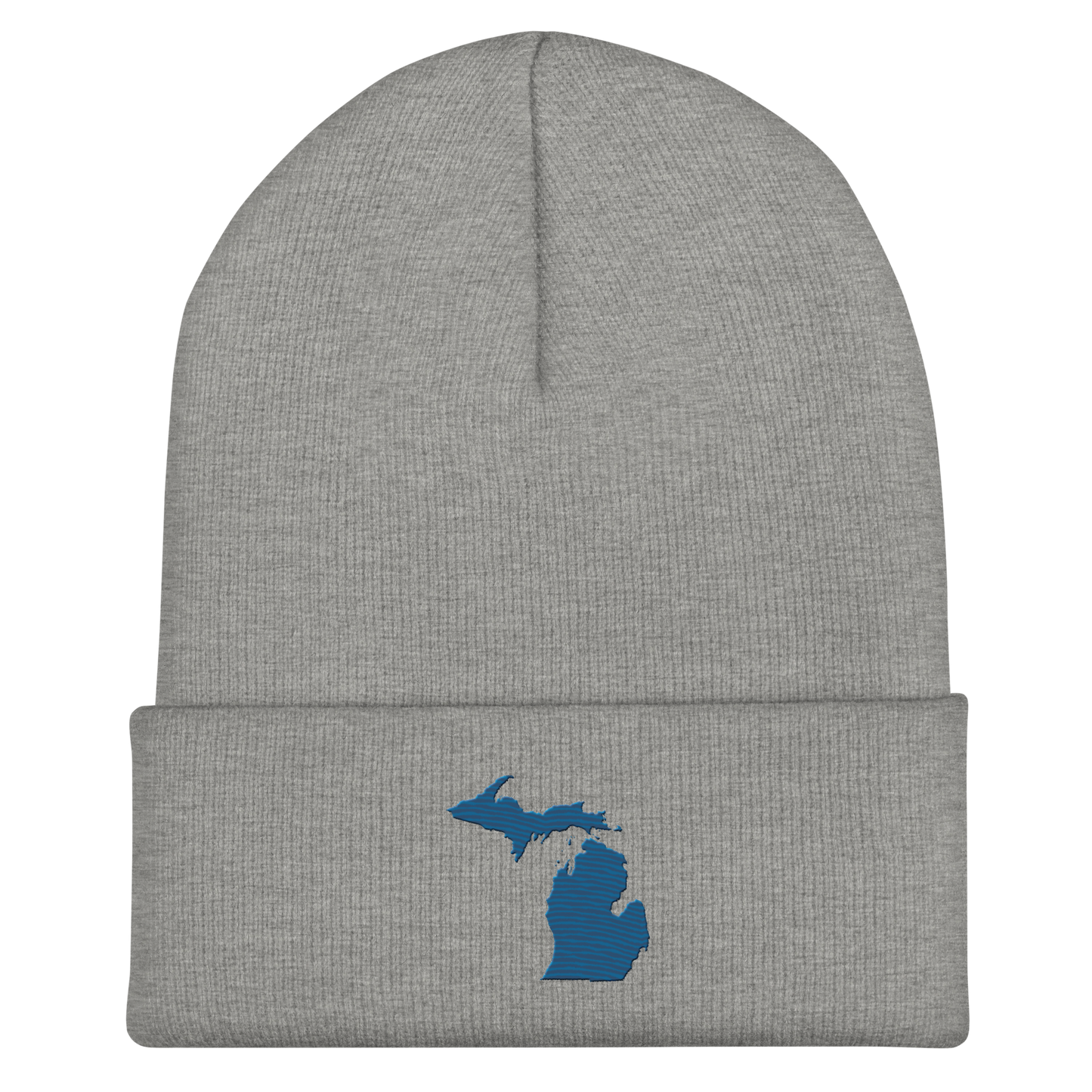 Michigan Cuffed Beanie | Blueberry Outline