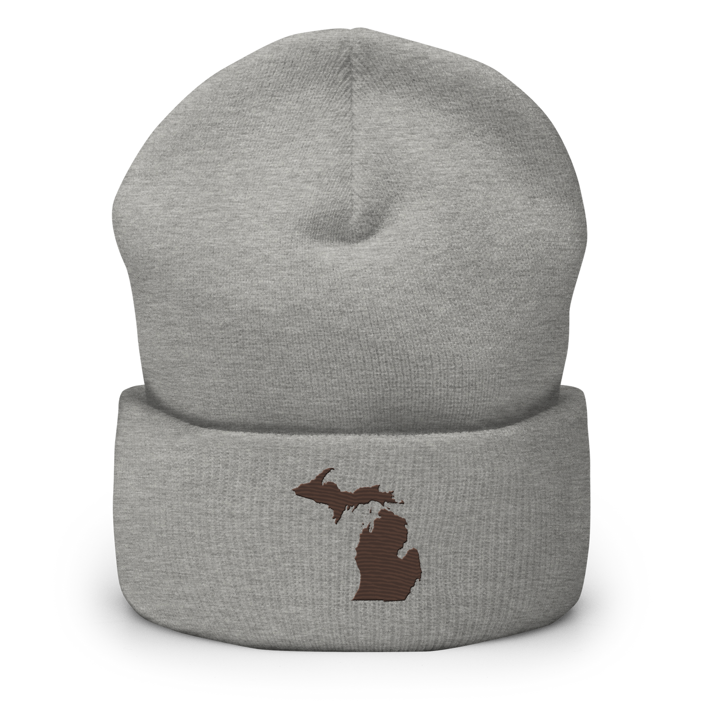 Michigan Cuffed Beanie | Hickory Brown Outline