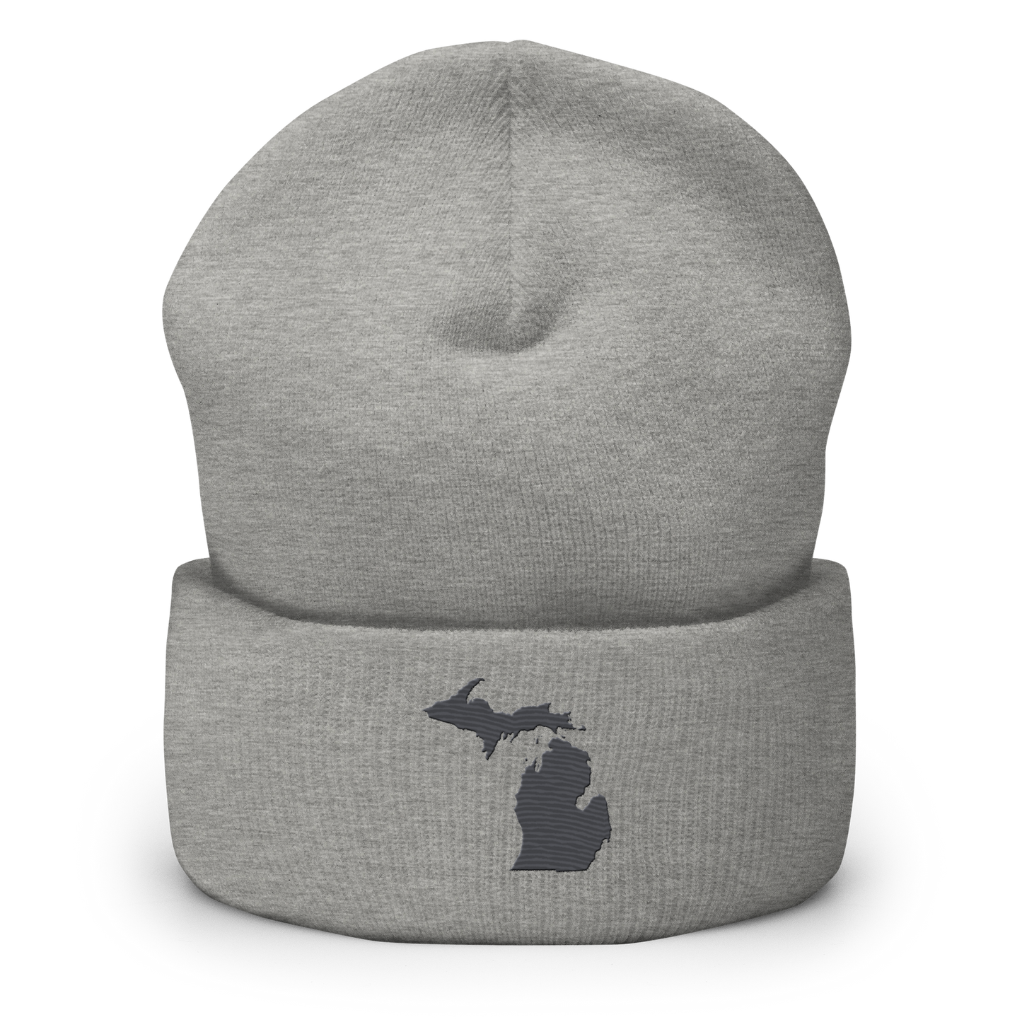 Michigan Cuffed Beanie | Iron Ore Grey Outline