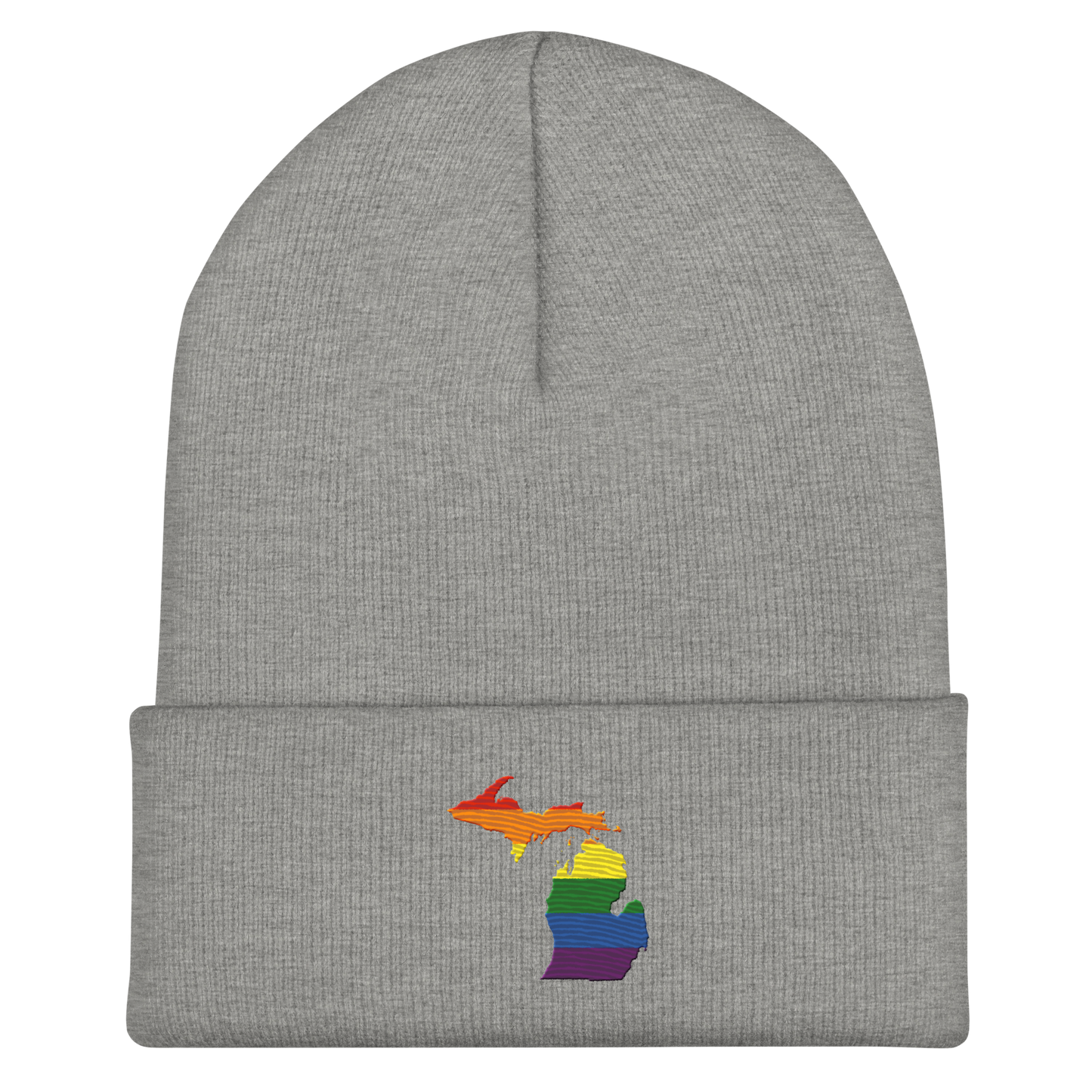 Michigan Cuffed Beanie | Rainbow Pride Outline