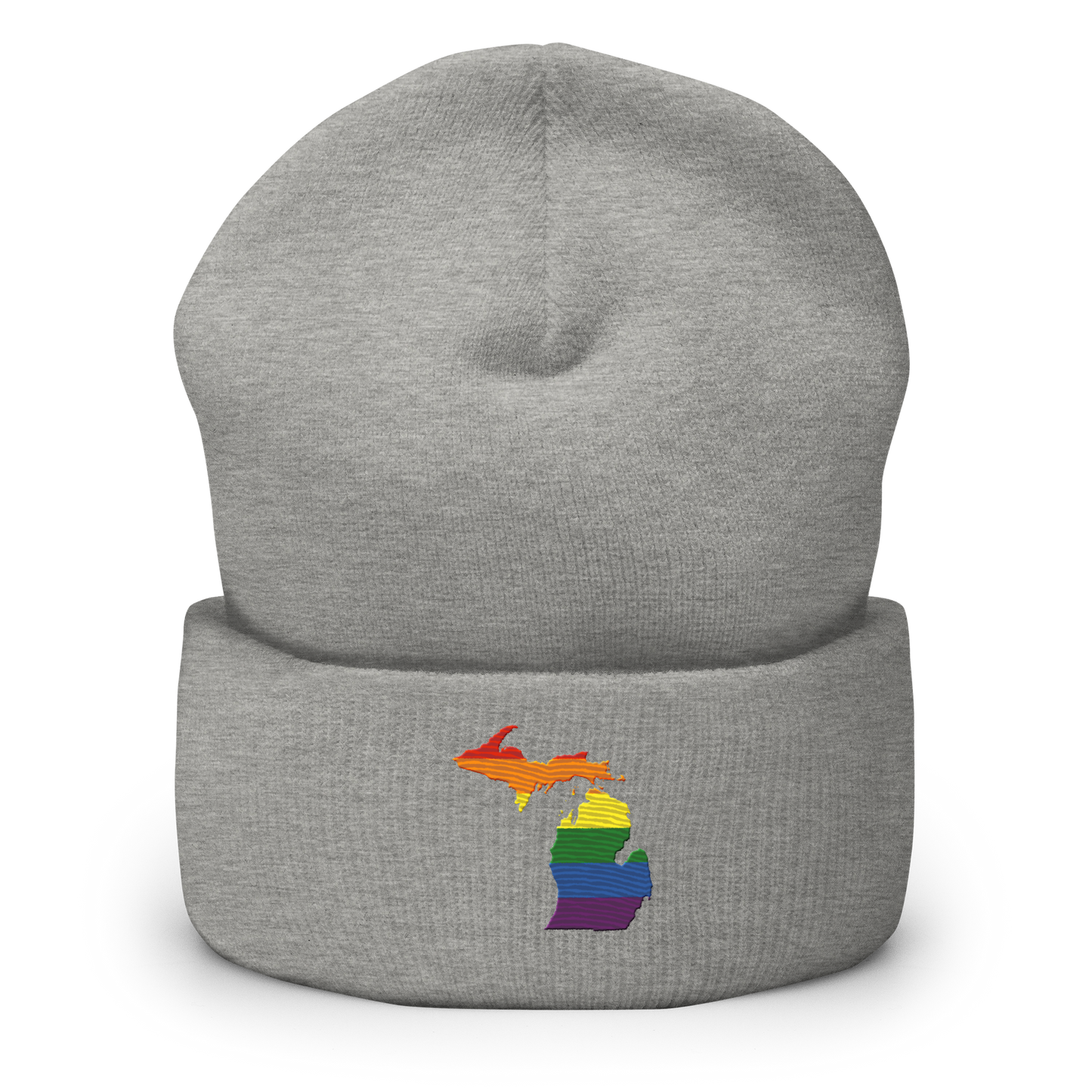 Michigan Cuffed Beanie | Rainbow Pride Outline