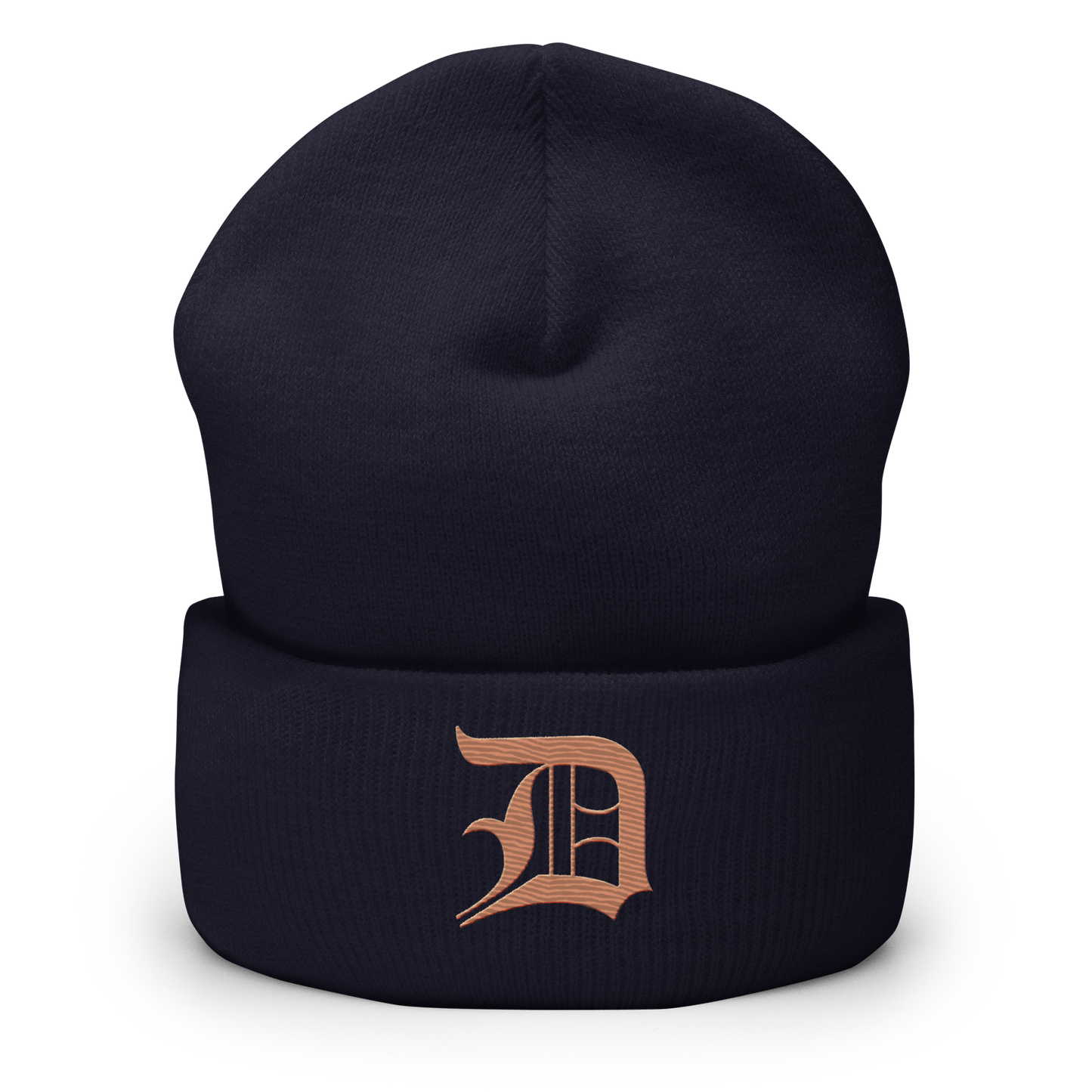 Detroit 'Old English D' Cuffed Beanie (Copper)