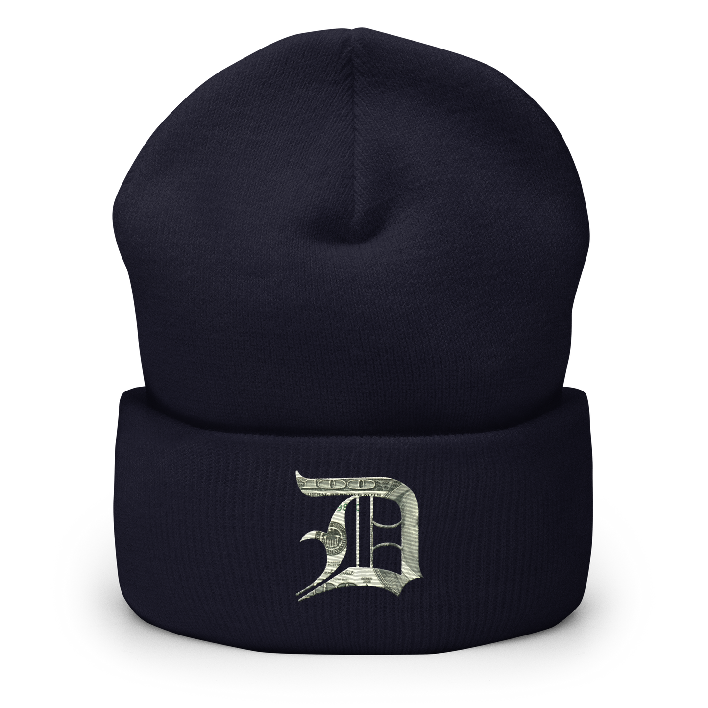 Detroit 'Old English D' Cuffed Beanie (Benjamins Edition)