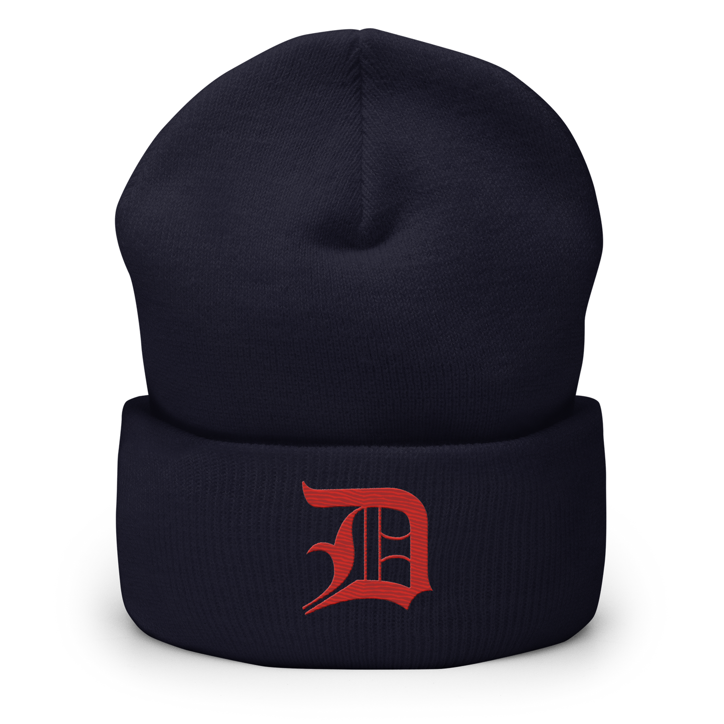 Detroit 'Old English D' Cuffed Beanie (Aliform Red)