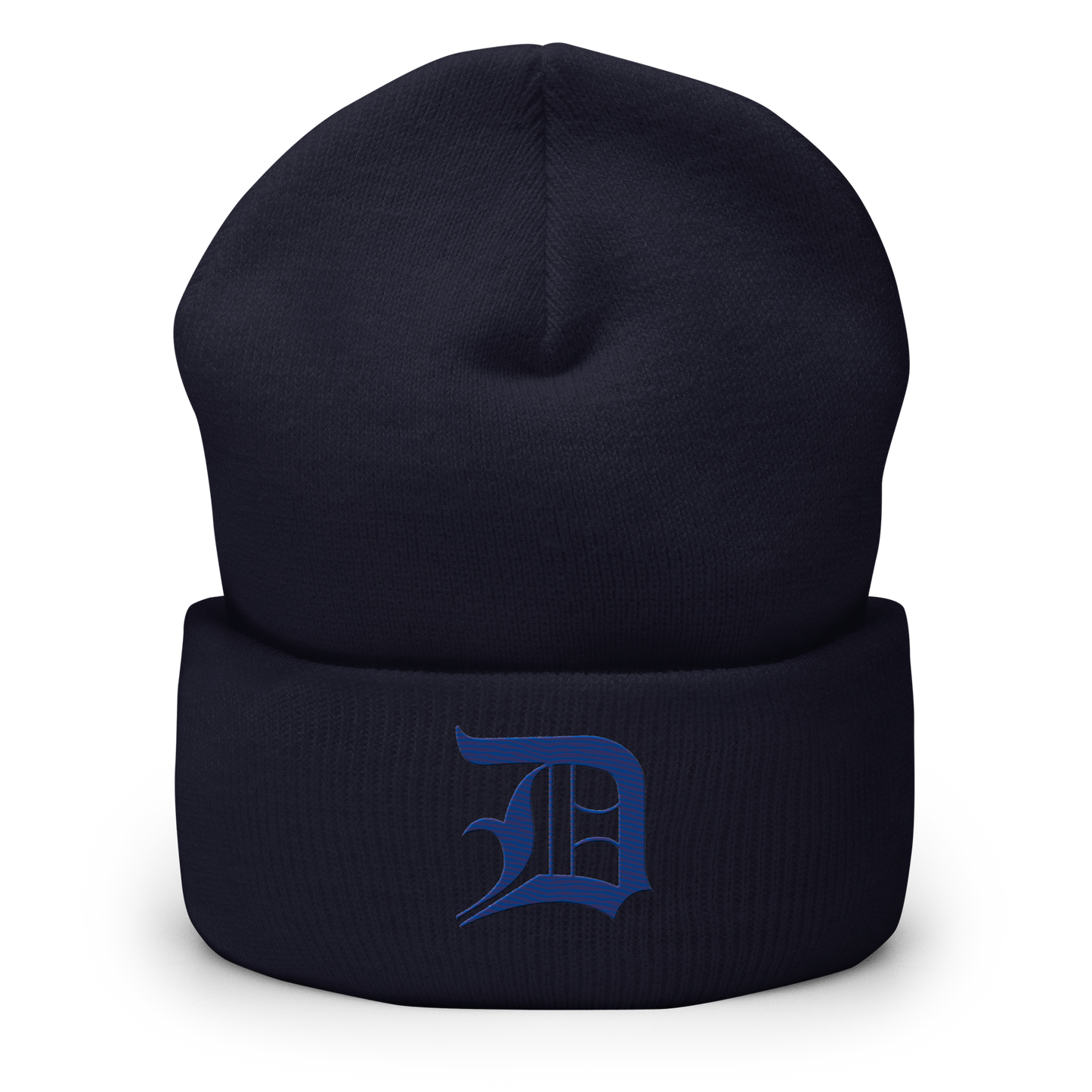 Detroit 'Old English D' Cuffed Beanie (Dearborn Blue)