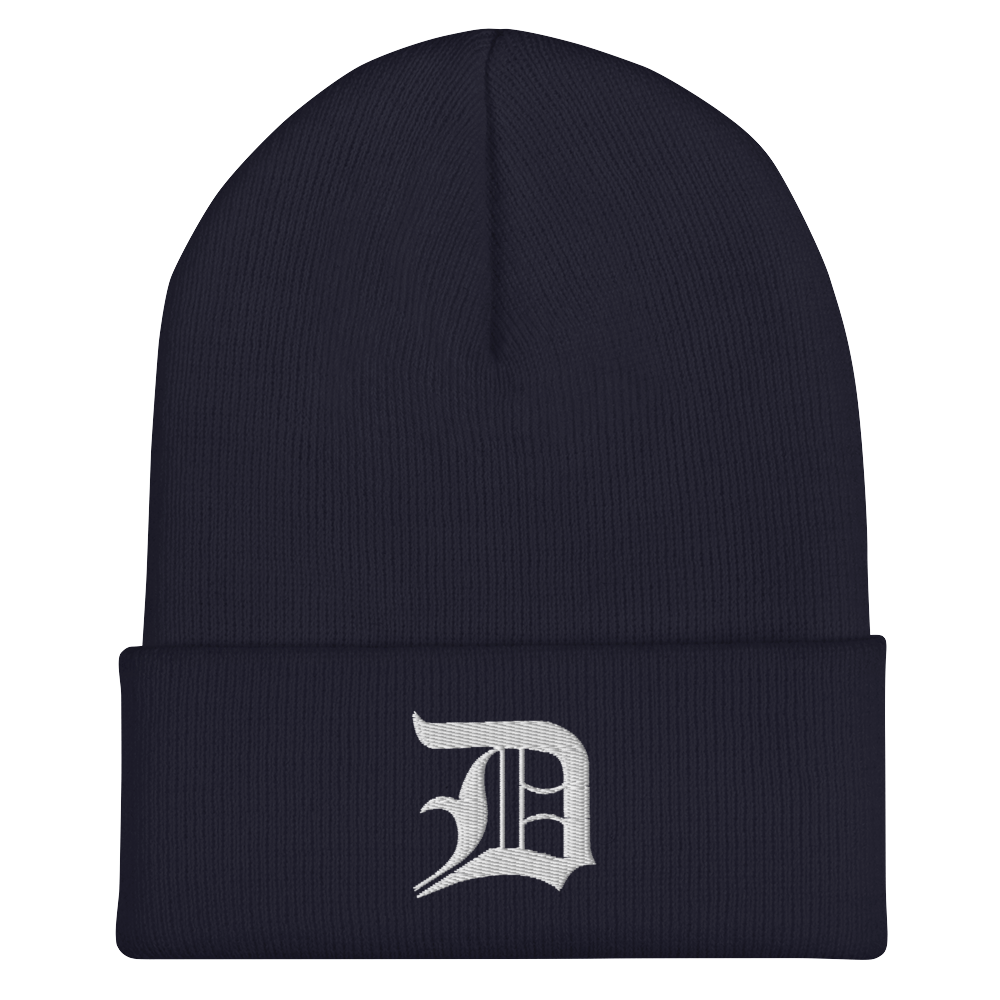 Detroit 'Old English D' Cuffed Beanie