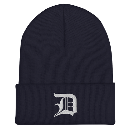 Detroit 'Old English D' Cuffed Beanie