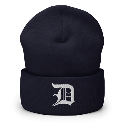 Detroit 'Old English D' Cuffed Beanie