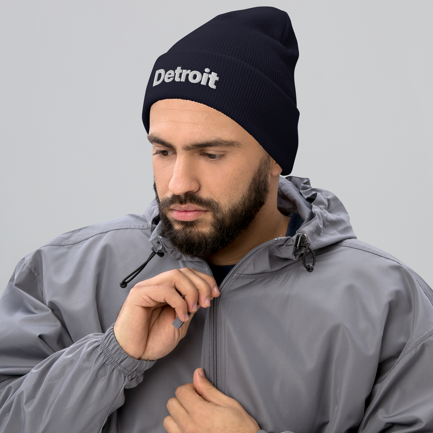 'Detroit' Cuffed Beanie (Small SUV Font)