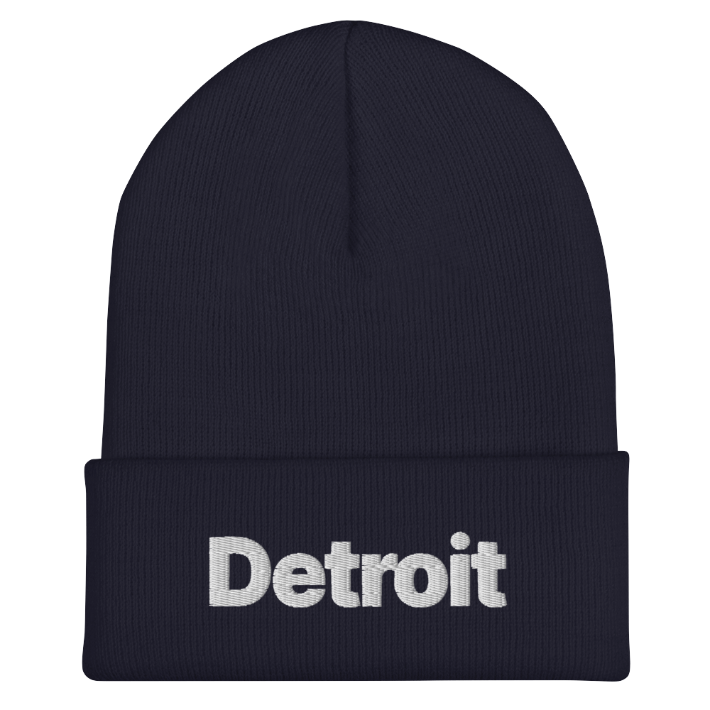 'Detroit' Cuffed Beanie (Small SUV Font)