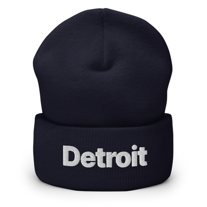 'Detroit' Cuffed Beanie (Small SUV Font)