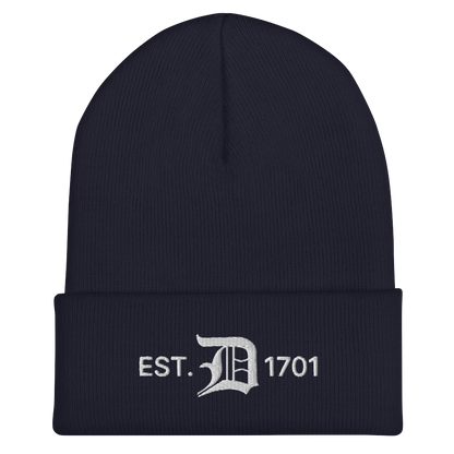 Detroit 'EST. 1701' Cuffed Beanie (w/ Old English 'D')