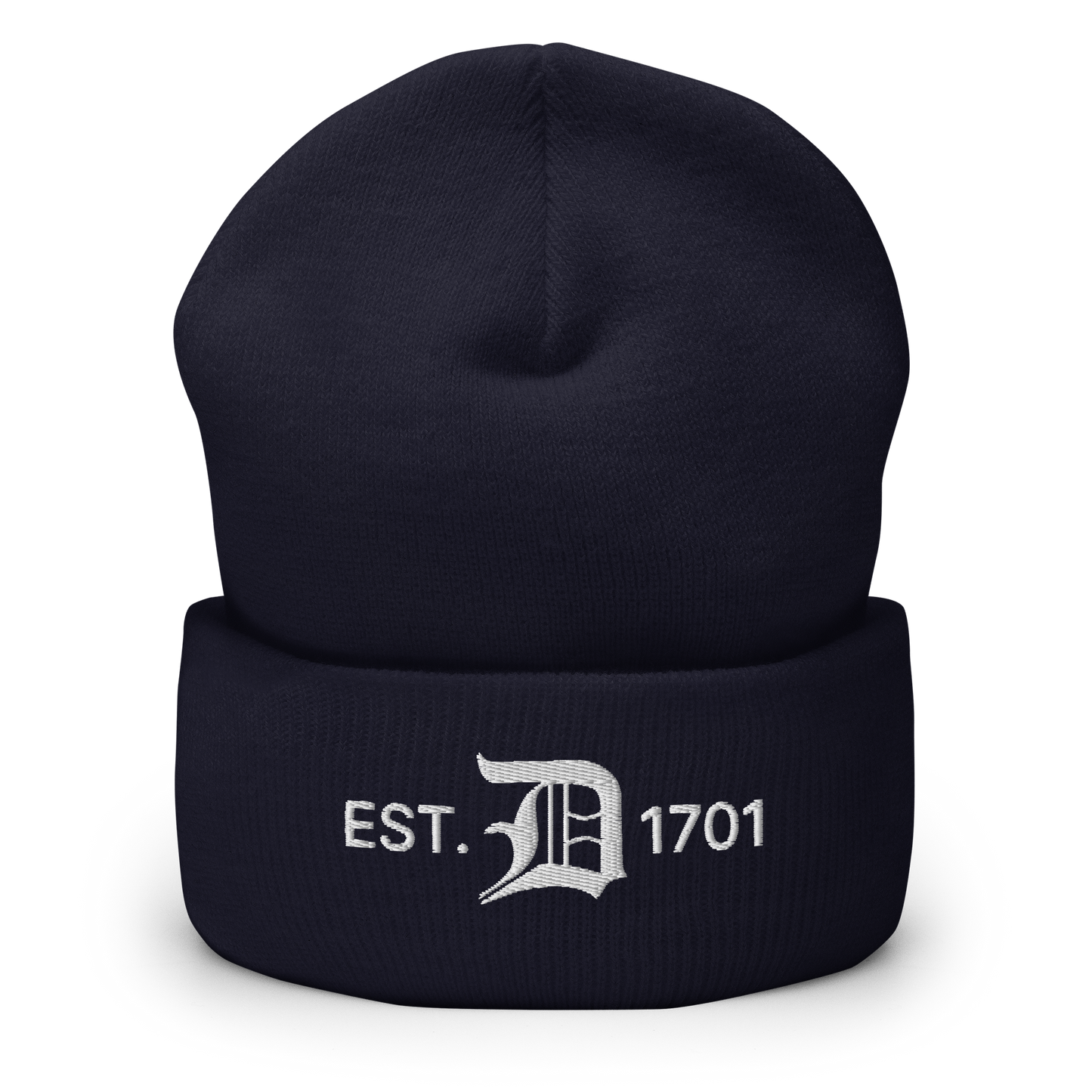 Detroit 'EST. 1701' Cuffed Beanie (w/ Old English 'D')