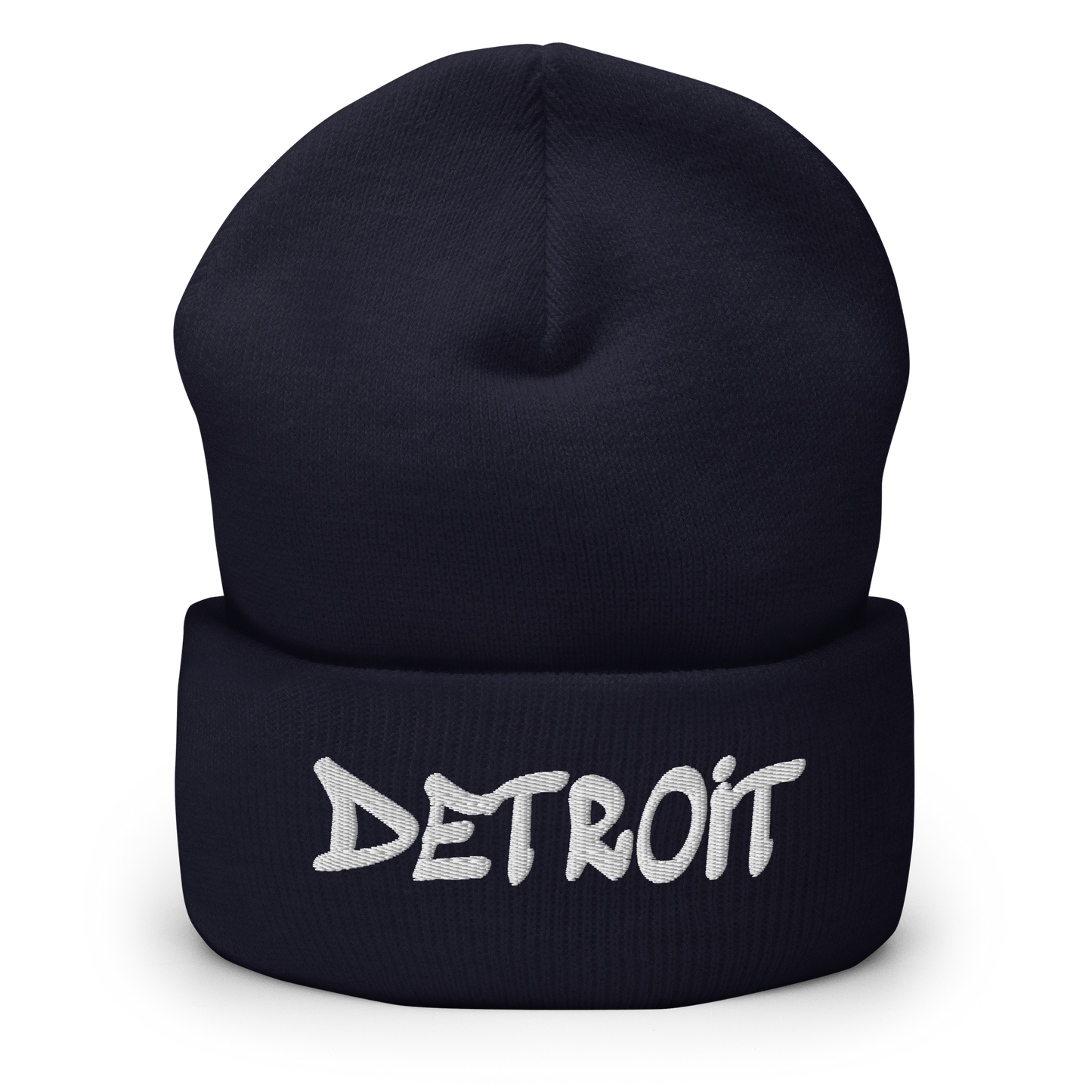 'Detroit' Cuffed Beanie (Tag Font)