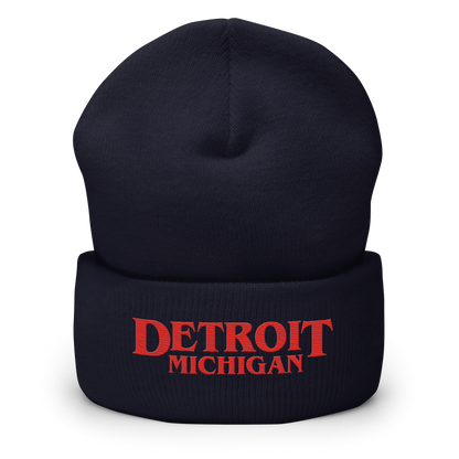 'Detroit Michigan' Cuffed Beanie (80s Teen Drama Parody)