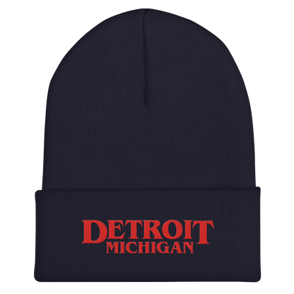 'Detroit Michigan' Cuffed Beanie (80s Teen Drama Parody)