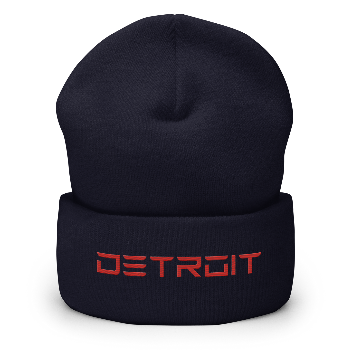 'Detroit' Cuffed Beanie (Electric Font) | Red