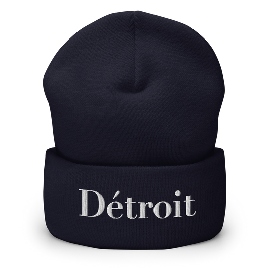 'Détroit' Cuffed Beanie (Didone Font)