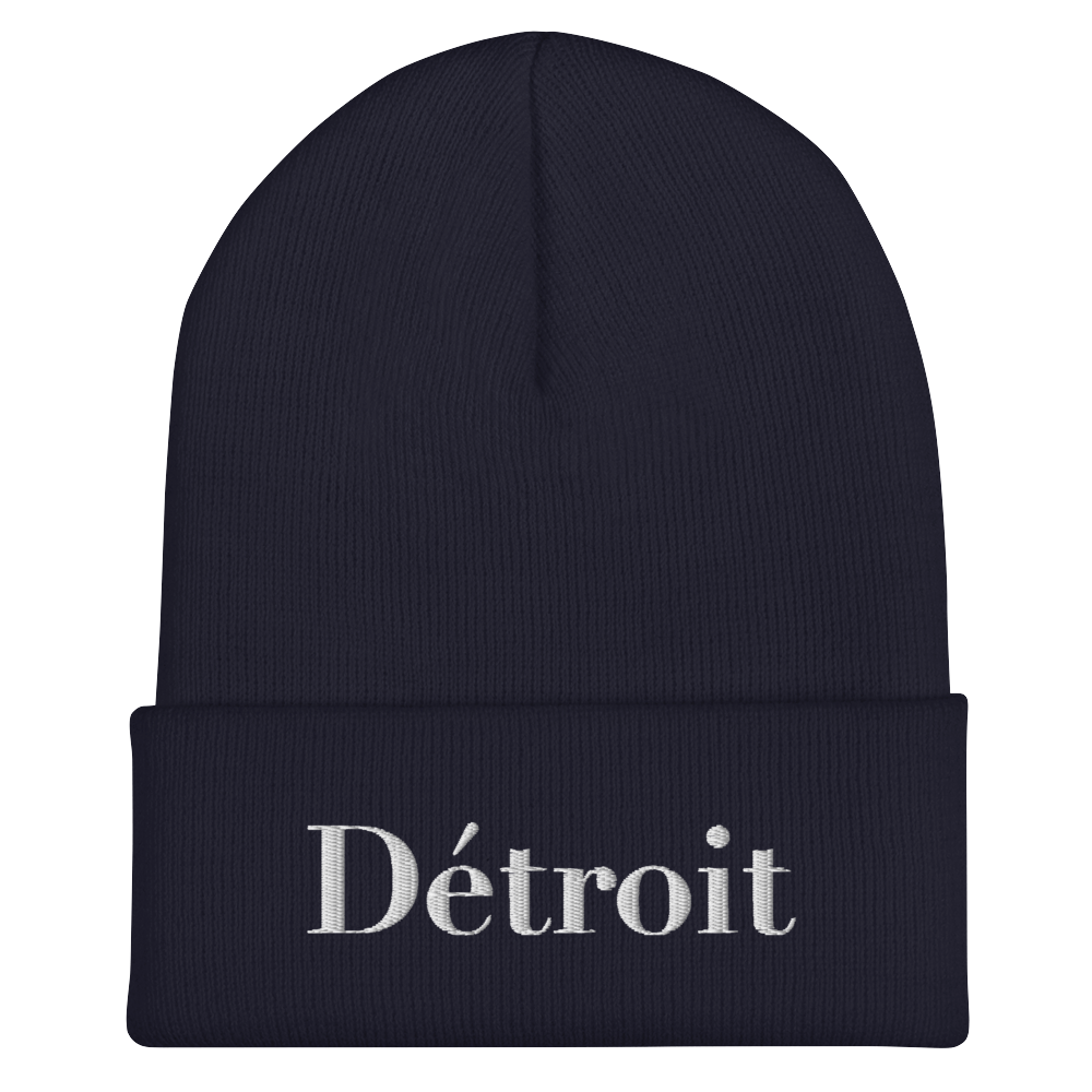 'Détroit' Cuffed Beanie (Didone Font)