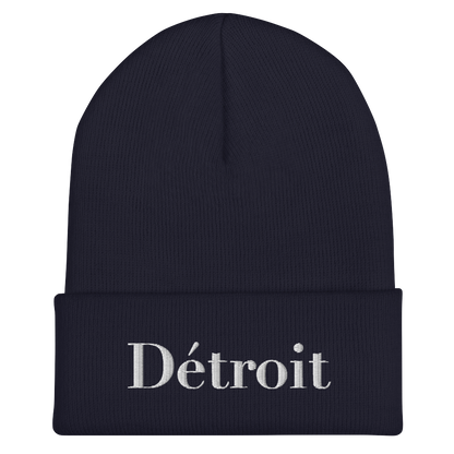 'Détroit' Cuffed Beanie (Didone Font)