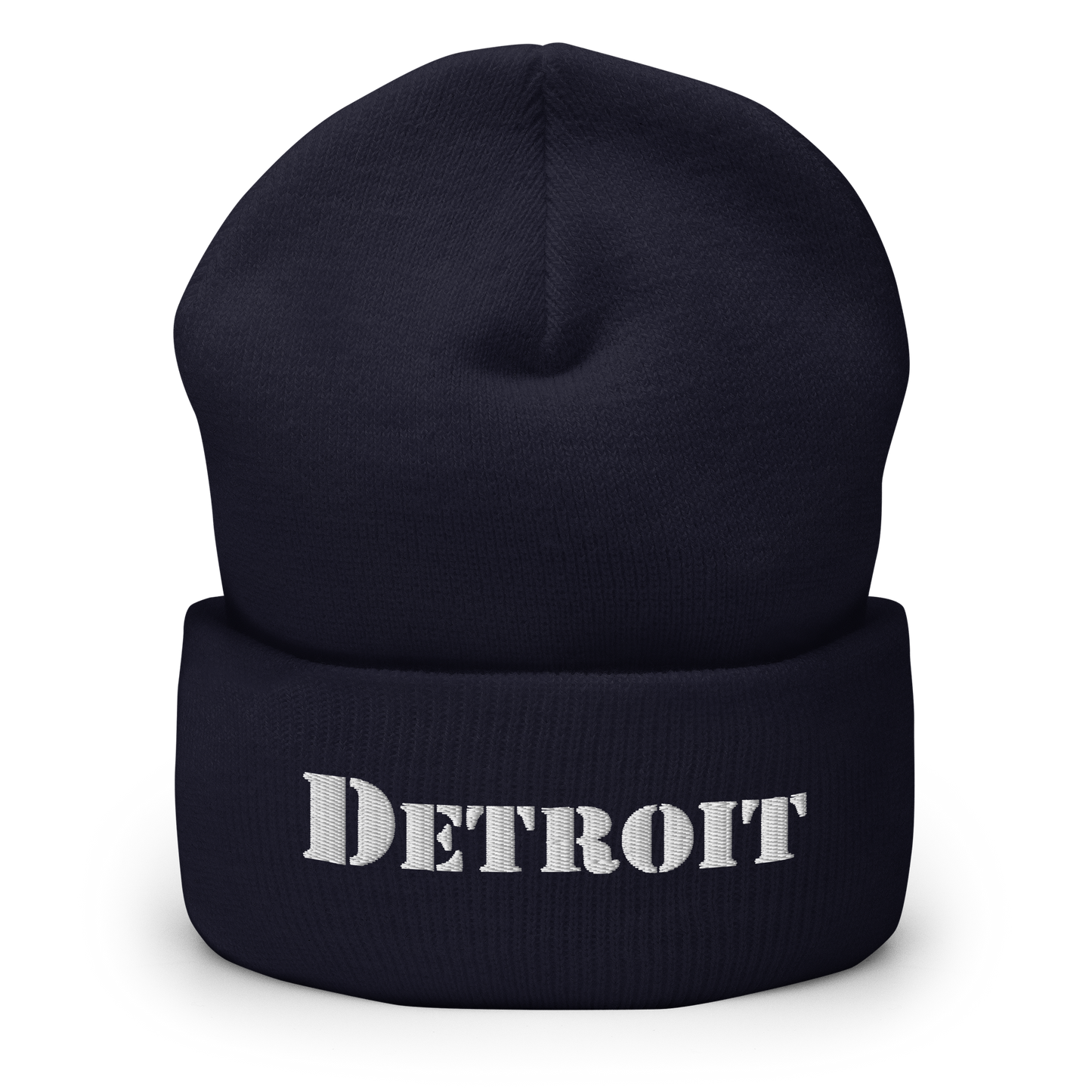 'Detroit' Cuffed Beanie (Army Font)