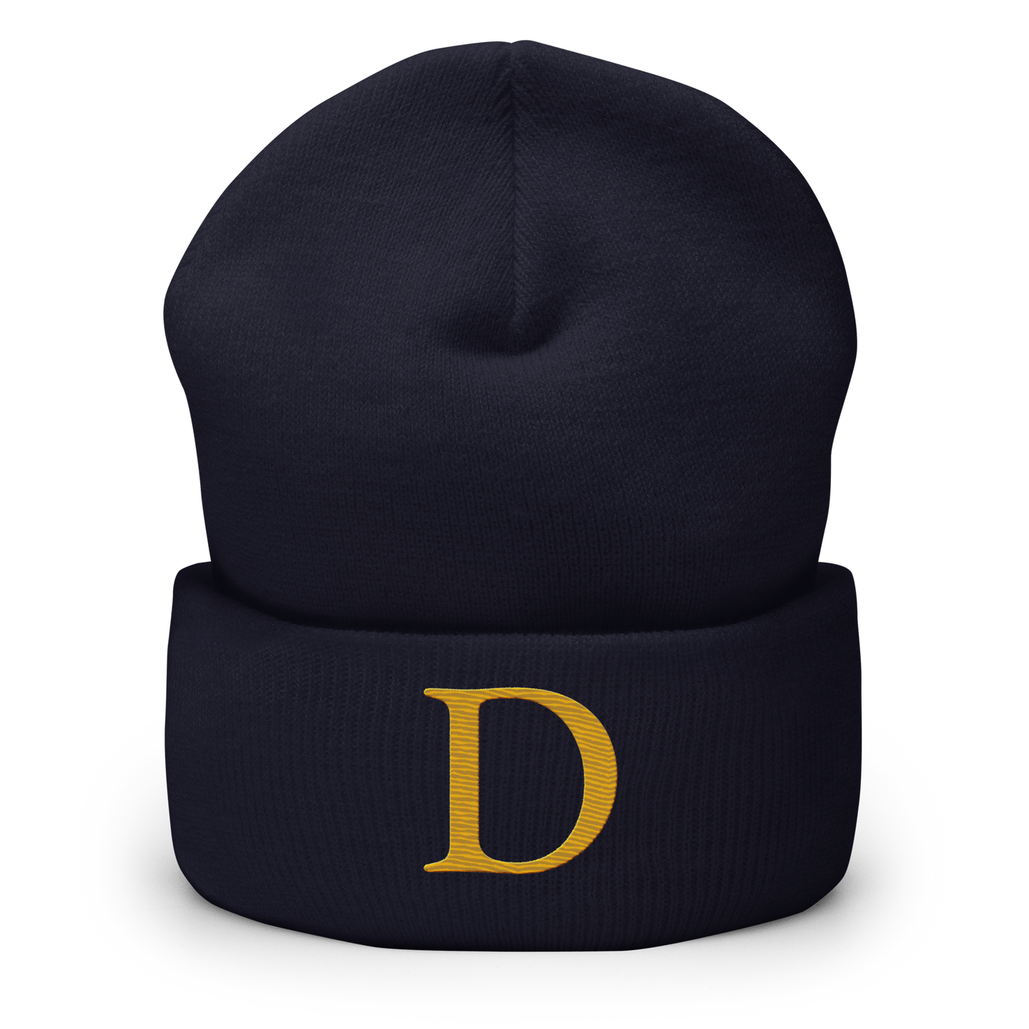 Detroit 'Old French D' Cuffed Beanie (Gold)