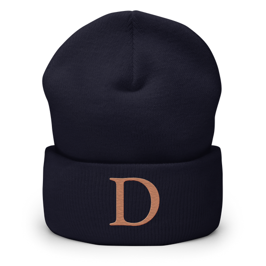 Detroit 'Old French D' Cuffed Beanie (Copper)