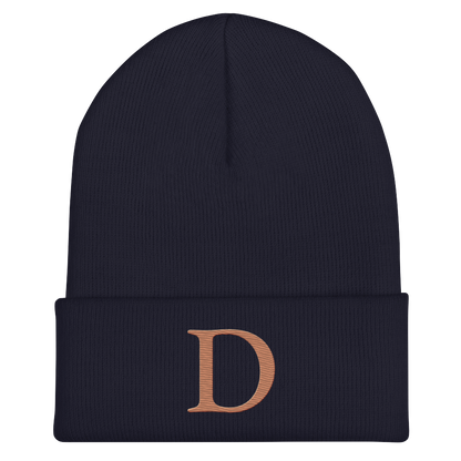 Detroit 'Old French D' Cuffed Beanie (Copper)