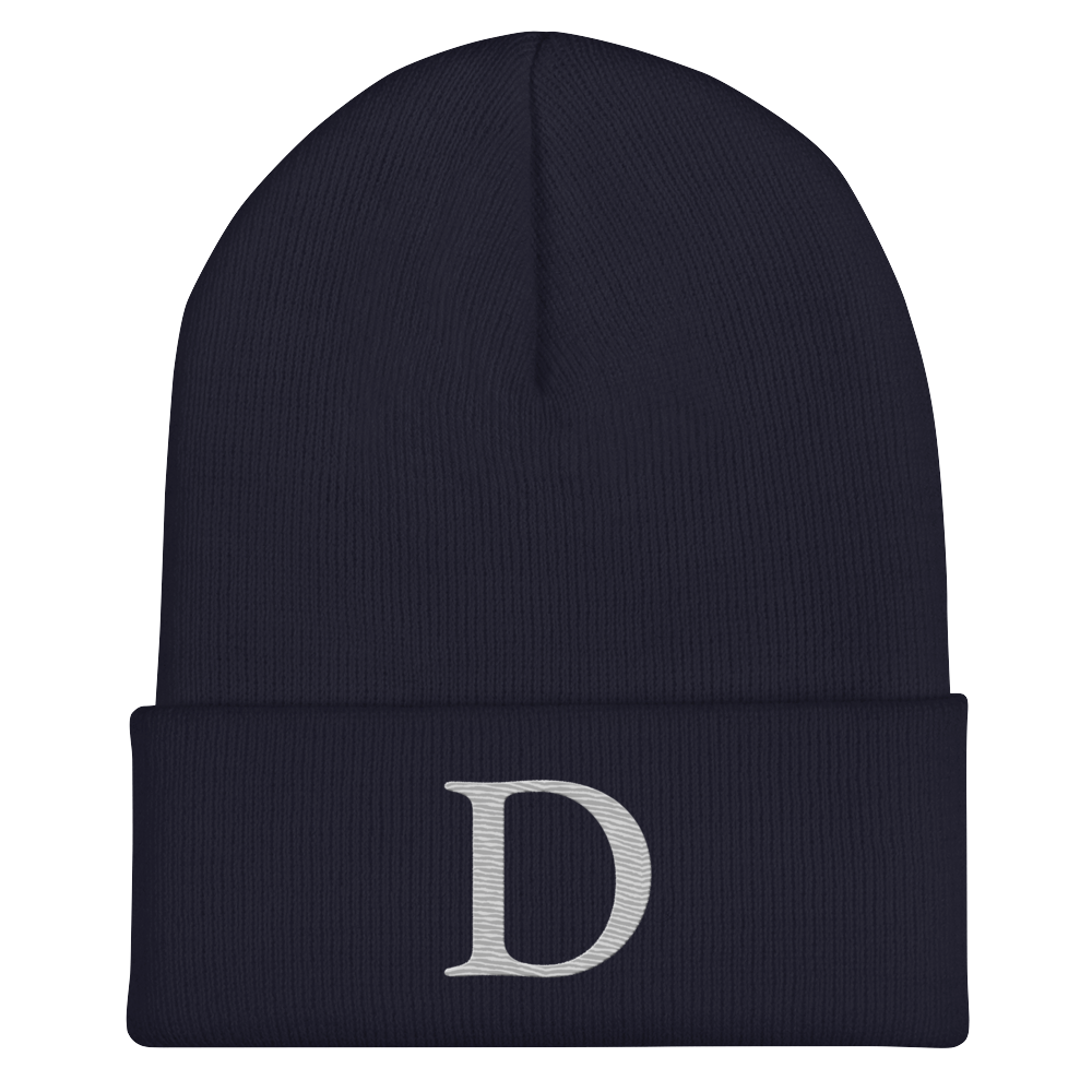 Detroit 'Old French D' Cuffed Beanie (Platinum)