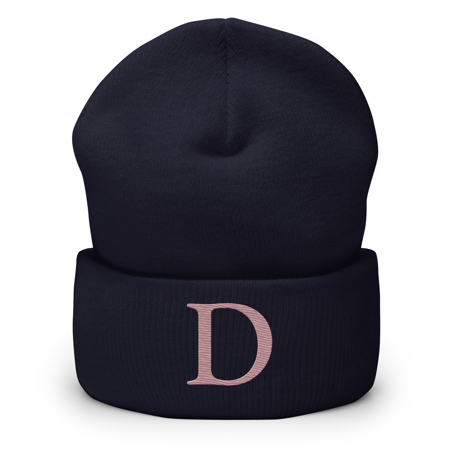 Detroit 'Old French D' Cuffed Beanie (Cherry Blossom Pink)