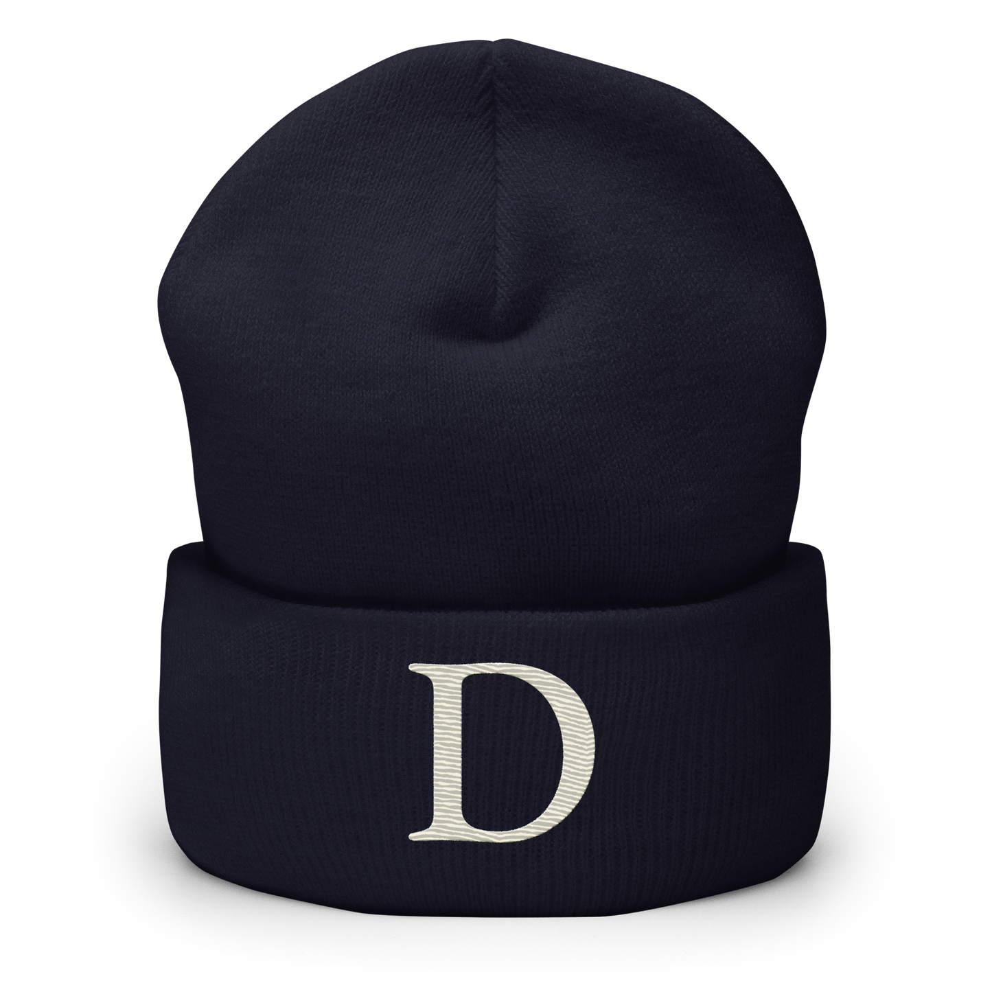 Detroit 'Old French D' Cuffed Beanie (Ivory White)