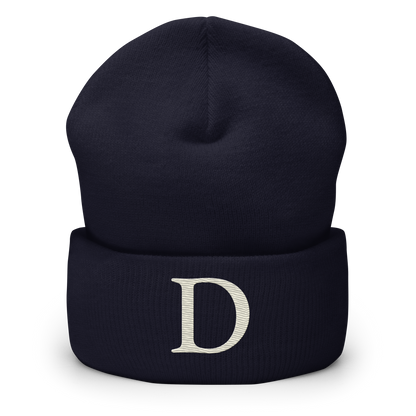 Detroit 'Old French D' Cuffed Beanie (Ivory White)