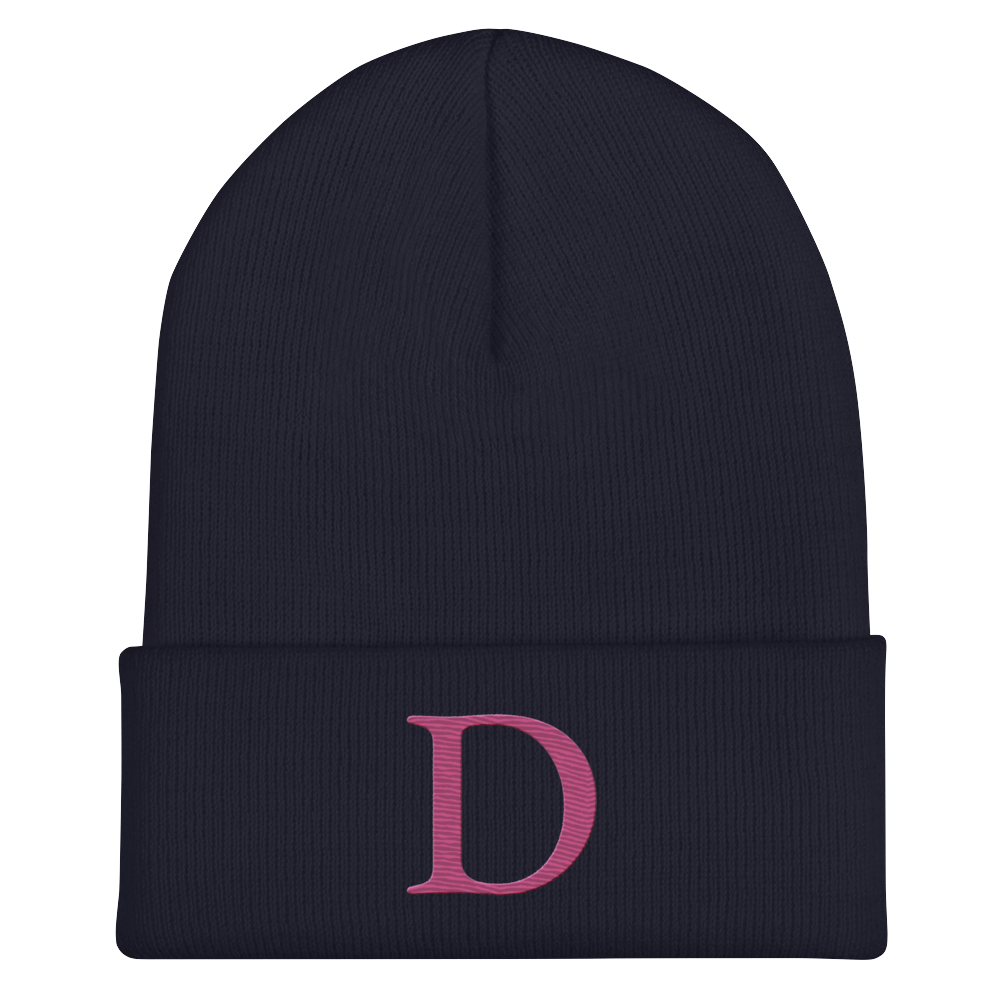 Detroit 'Old French D' Cuffed Beanie (Apple Blossom Pink)