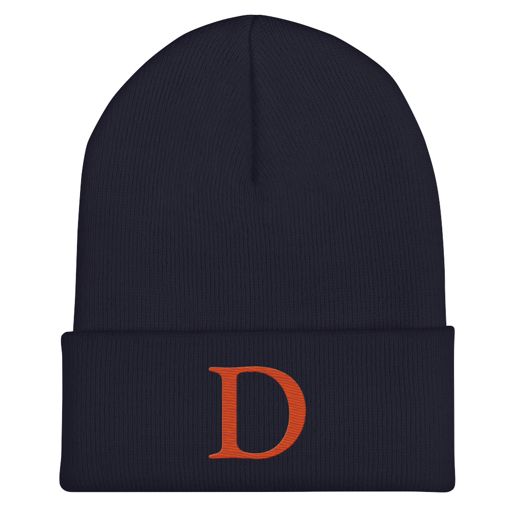 Detroit 'Old French D' Cuffed Beanie (Orange)