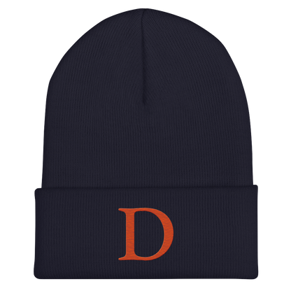 Detroit 'Old French D' Cuffed Beanie (Orange)