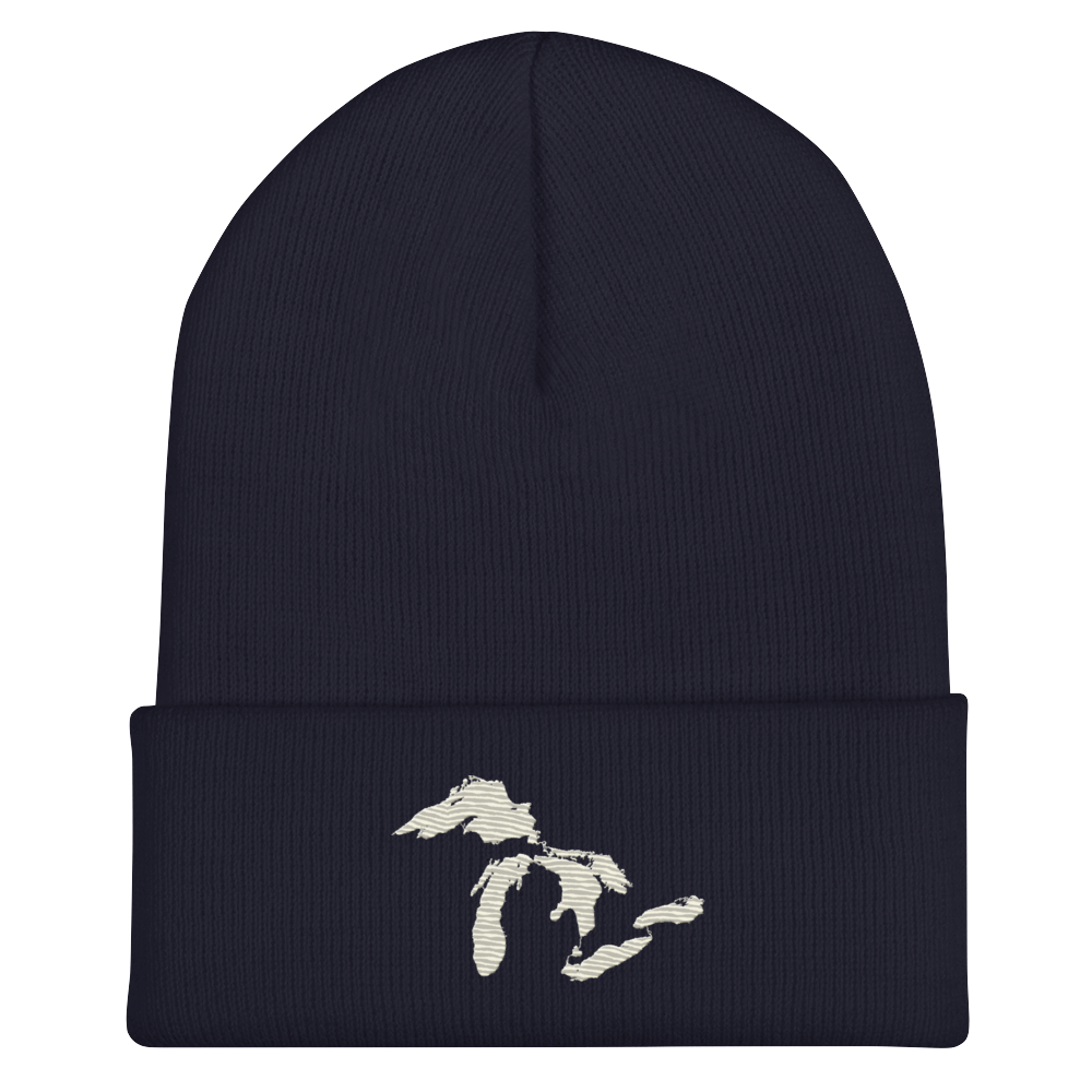 Great Lakes Cuffed Beanie (Ivory White)