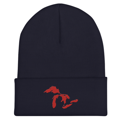 Great Lakes Cuffed Beanie (Aliform Red)