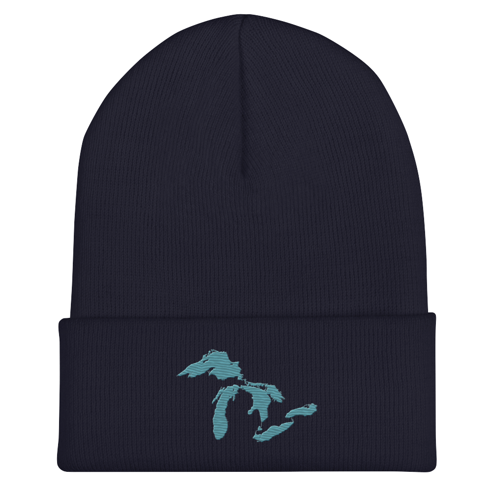 Great Lakes Cuffed Beanie (Huron Blue)