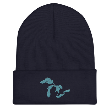 Great Lakes Cuffed Beanie (Huron Blue)