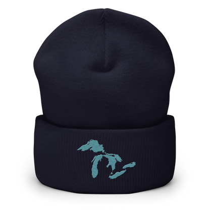 Great Lakes Cuffed Beanie (Huron Blue)