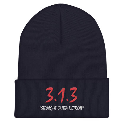 '313 Straight Outta Detroit' Cuffed Beanie