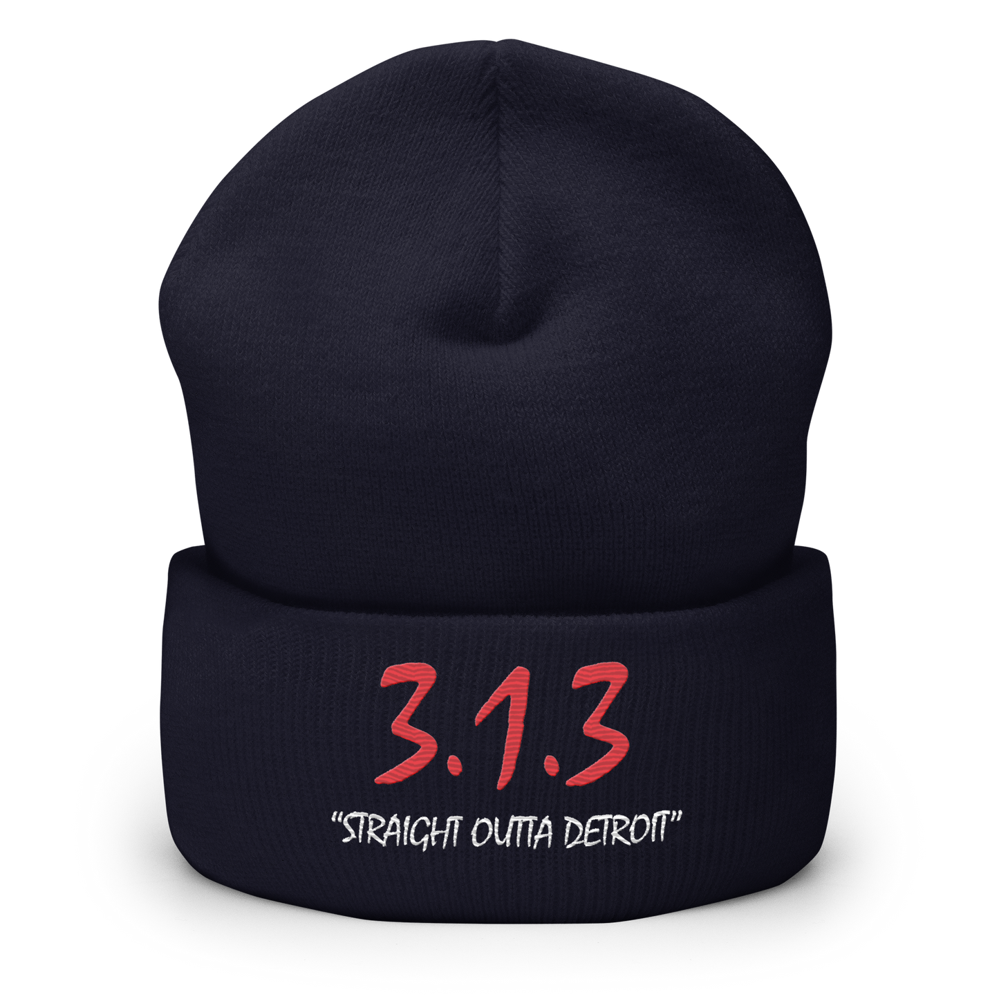 '313 Straight Outta Detroit' Cuffed Beanie