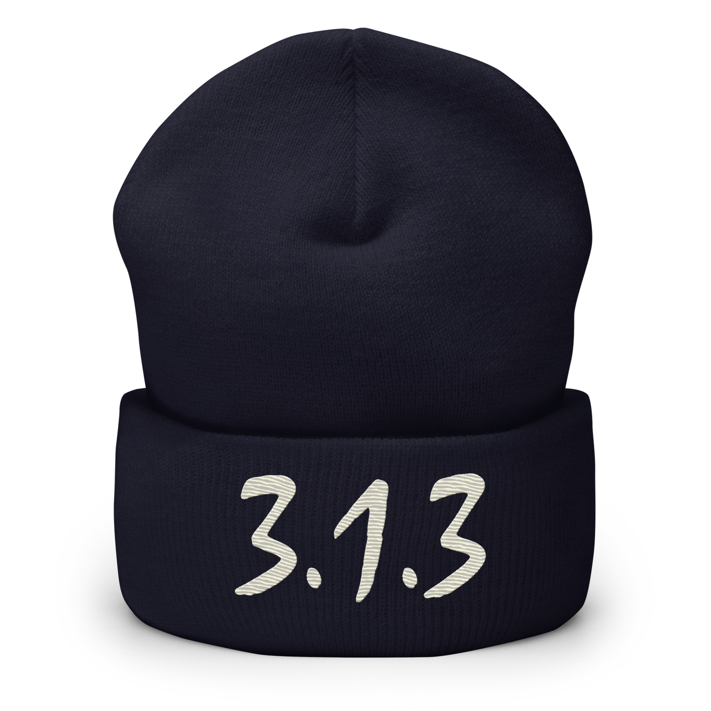 Detroit '313' Cuffed Beanie (Compton Font) | Ivory White