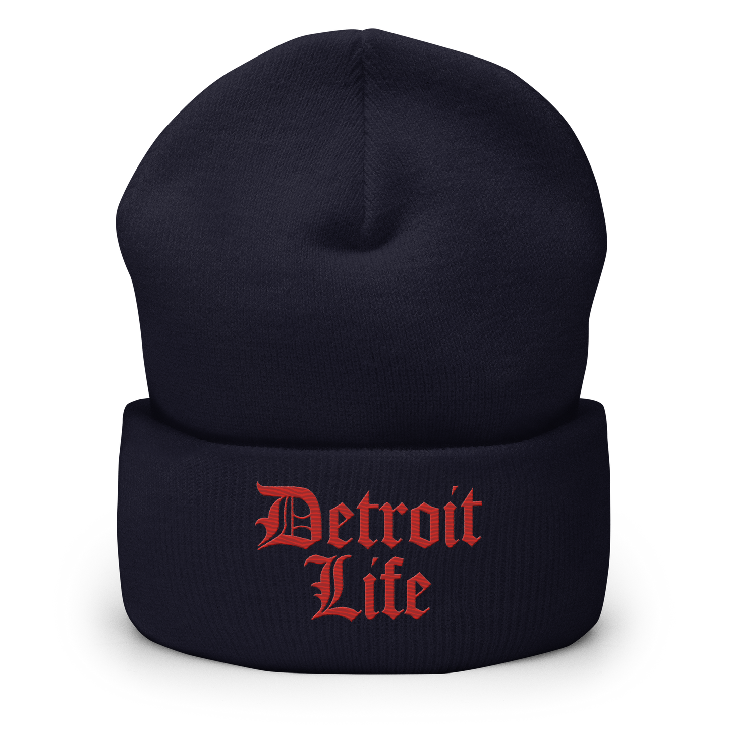 'Detroit Life' Cuffed Beanie | Aliform Red